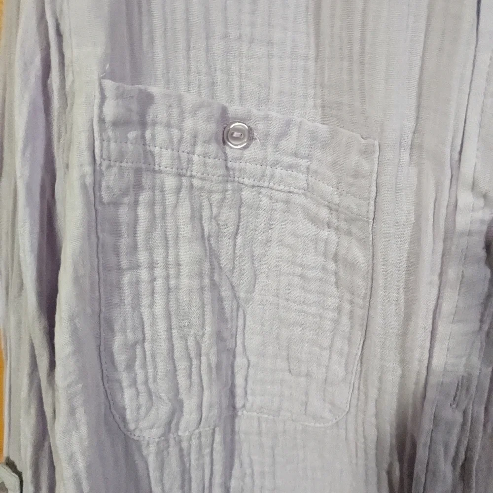 Social Standard by Sanctuary Women's Crinkle Gauze Button-Down Shirt - Picture 2 of 4